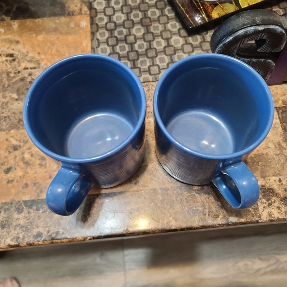 Vintage Blue Coffee Mugs x2 - Picture 4 of 4